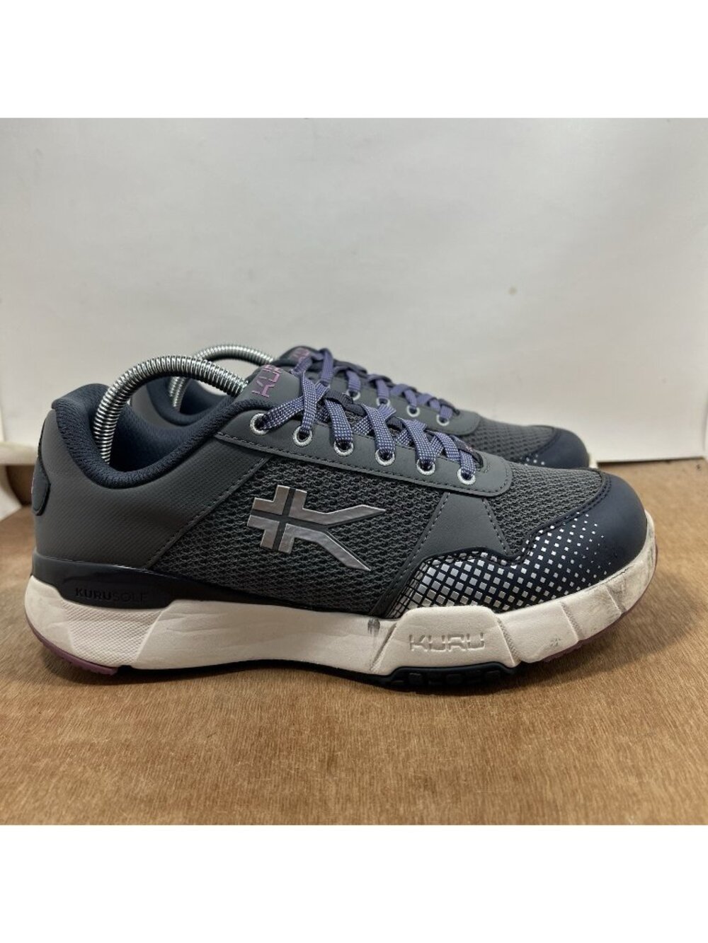 Kuru Quantum 2.0 Womens Size 10 Gray Purple Walking Shoes Sneakers